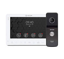 Комплект відеодомофона BCOM BD-780FHD White Kit: відеодомофон 7" і відеопанель