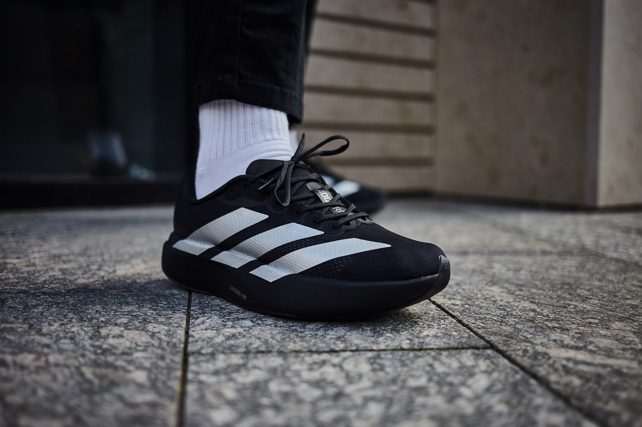 Кросівки чоловічі чорні Adidas Adizero Evo SL Black Silver (20710), фото 1
