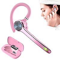 Гарнітура блютуз G-7 з технологією шумоподавлення голосу та тривалим часом роботи Рожева KLJ98