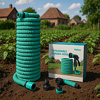 Поливальний шланг для розтягувального саду EXPANDABLE GARDEN HOSE K-50FT (15 м) із розпилювачем і перехідником