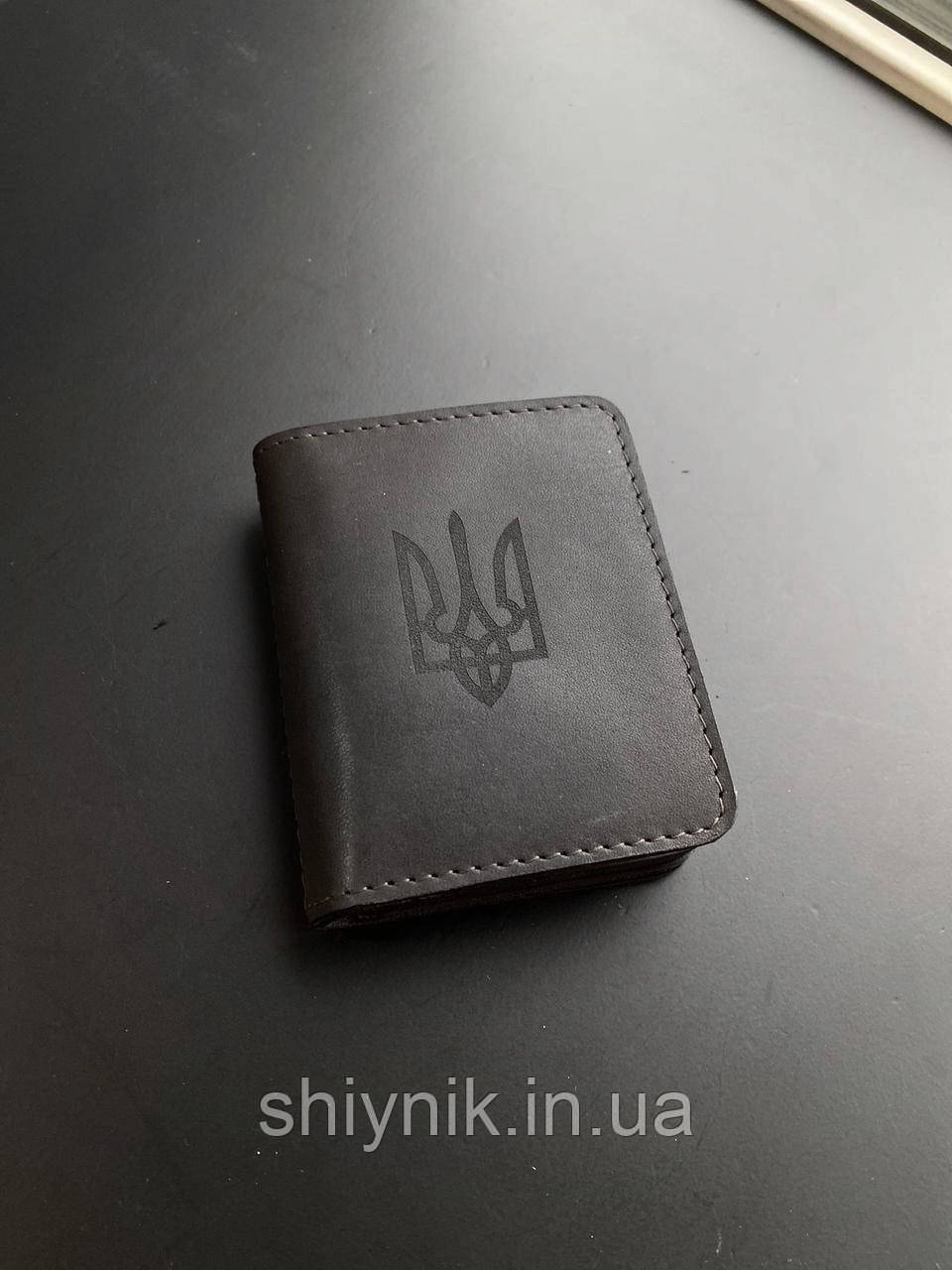 Шкіряна обкладинка на ПОСВІДЧЕННЯ ОФІЦЕРА чорна