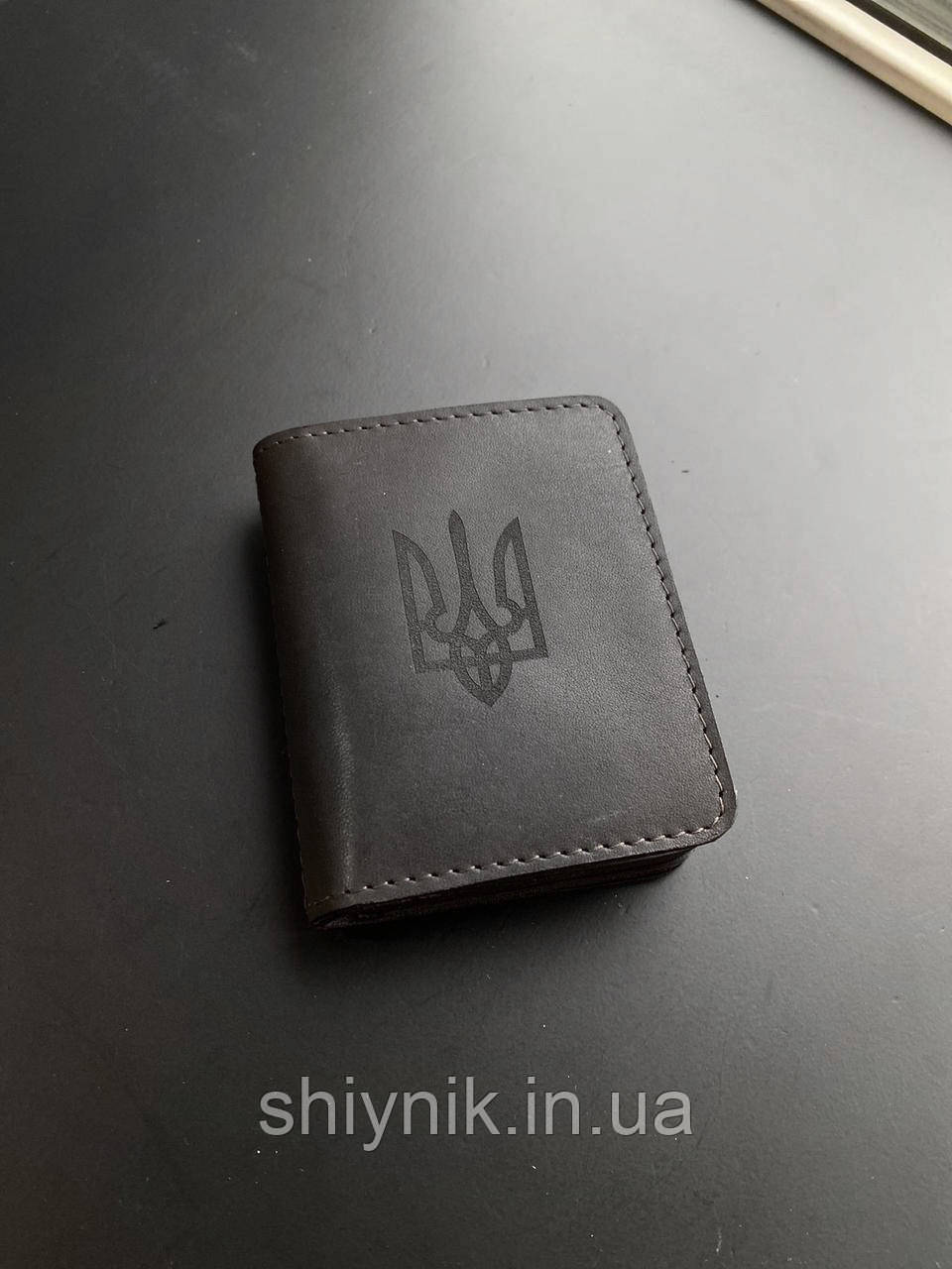 Шкіряна обкладинка на ПОСВІДЧЕННЯ ОФІЦЕРА чорна