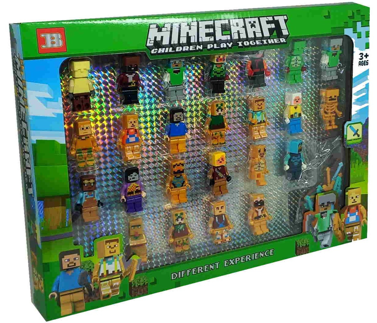 Набір фігурок лего Майнкрафт Minecraft 24 шт + зброя Kt