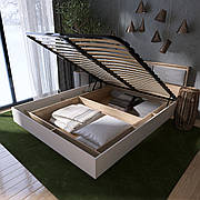 Ліжко з м'яким узголів'ям Еверест Сіті-1400 (Підіймальний Механізм)