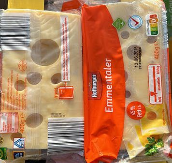 Сир твердий Emmental Hofburger 400 г. Німеччина