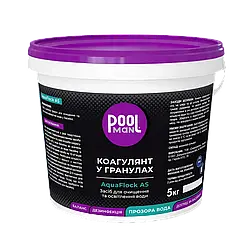 Коагулянт у гранулах AquaFlock AS 5кг Poolman - потужний засіб для освітлення води
