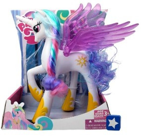 Велика фігурка Поні Принцеса Селестія My Pony з прозорими крилами з блисківками 22 см висота