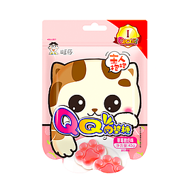 Мармелад WANT WANT у формі лапок з полуничним йогуртом 45 г