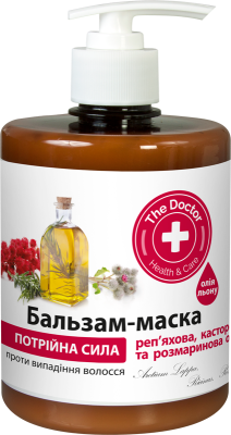 Бальзам-маска The Doctor Health&Care Потрійна сила проти випадіння 500 мл, фото 1