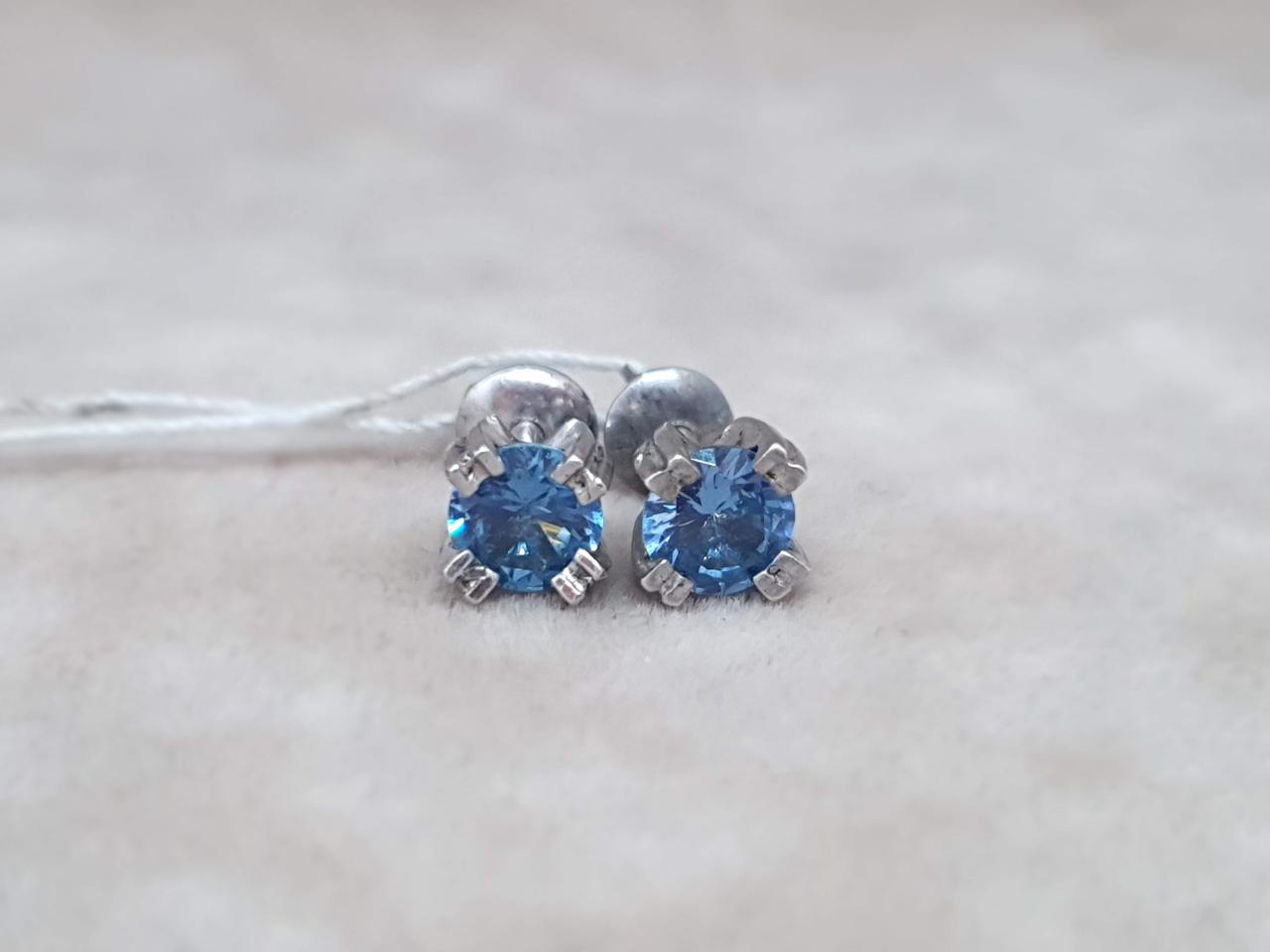 Срібні сережки Лего з кварцом. 2118/9Р-QLB