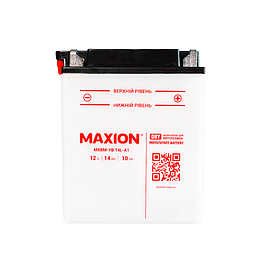 Мото акумулятор MOTO MAXION MXBM-YB14L-A1 (12V, 14Ah, 185A, -/+), кисл., сухозар без електрол.