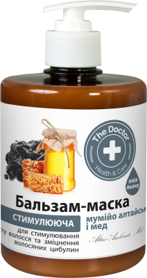 Бальзам-маска Мумійо алтайське та мед 500 мл Домашній Лікар, фото 1