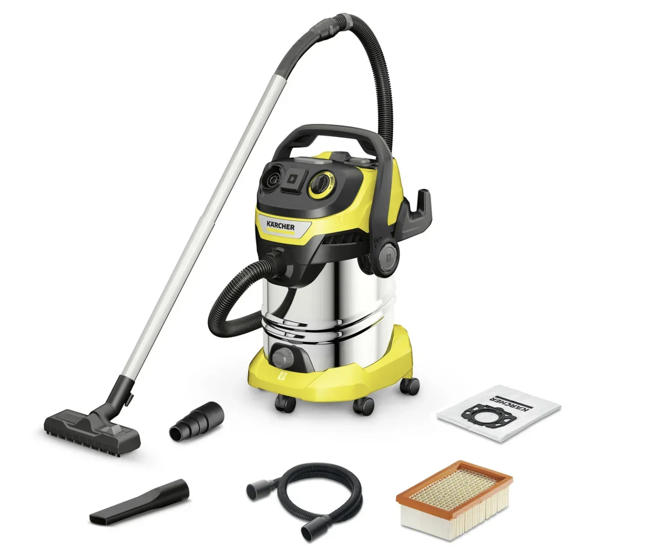Професійний пилосос Karcher WD 6 P S V-30/6/22/T : 1300Вт, бак 30л, прибирання сухе/вологе