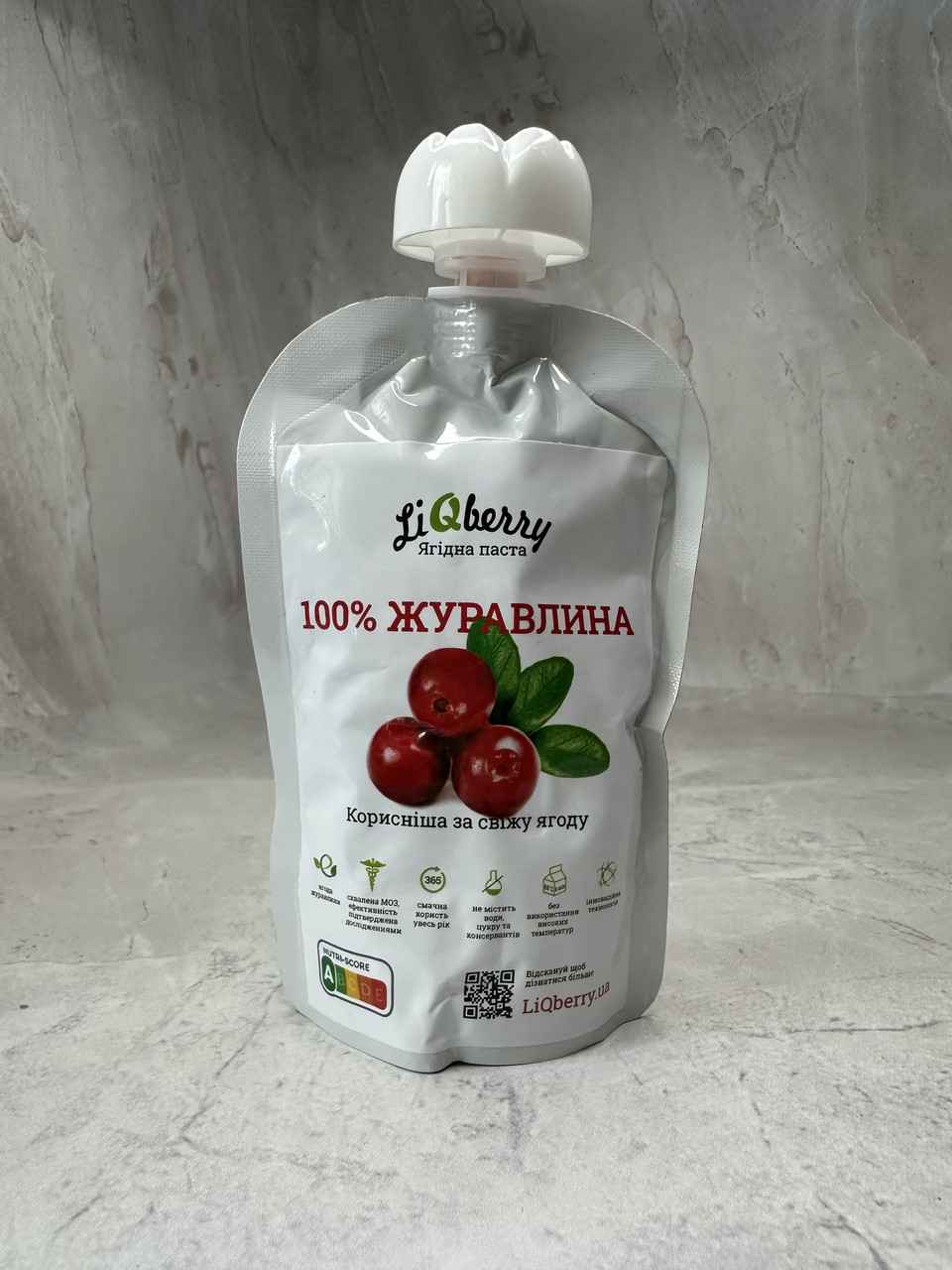 Журавлинна паста без цукру LiQberry, 100 г