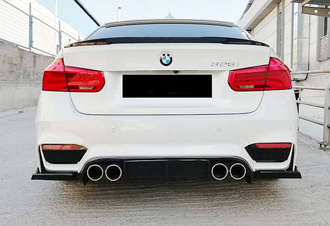 Задний диффузор DPT V-6 (для M3, Черный Глянец) для BMW 3 серия F30/F31 2012-2019 гг