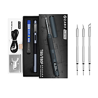 Портативний паяльник ALIENTEK T80P 100W OLED | 3 жала | Type-C | Регульована потужність | Швидкий нагрів