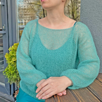 Павутинка спицями з мохеру Lana Gatto Silk Mohair. Детальний опис.