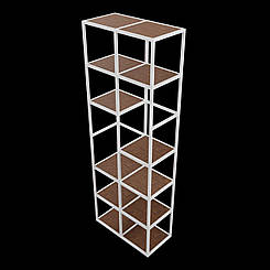 Стелаж 700х400х2000 меблевий з полицями металевий у стилі Лофт СМД-700 посилений