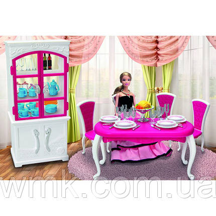 Меблі 3012 Кухня: стіл, стільці, посуд,сервант,короб.40*8*21см, фото 1