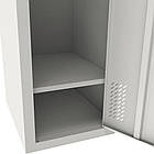 Полиця 300 мм, полиця в металеву шафу, металева полка в шафу, поличка в шафу для одягу, фото 2