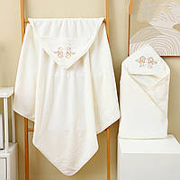 Дитячий рушник куточок після купання рушник мікрофібра великий розмір 110х110 см