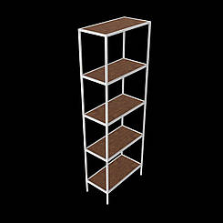 Стелаж 1000х400х2000 меблевий з полицями металевий у стилі Лофт СМ-5 універсальний білий