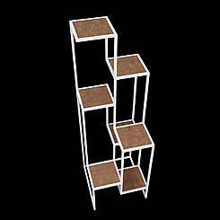 Етажерка 500х500х1500 підставка для рослин квітів вазонів СМД-500 біла