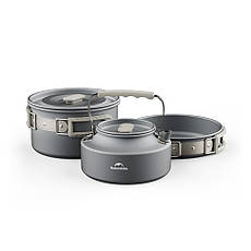 Набір посуду (каструля, сковорідка, чайник) Naturehike CNK2450CF010, алюміній