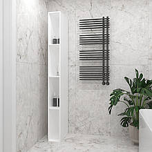 Стелаж з відкритими полицями для ванної кімнати / передпокою / дитячої 2000х200х450 мм Білий