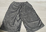 Підліткові подовжені шорти бриджі для хлопчика трикотажні меланж 12-18 років, фото 4