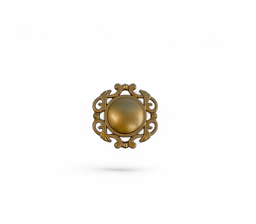 Ручка-кнопка Elegant Decor сучасна класика GU-W6202 матове золото Ø 40 мм