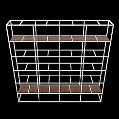 Стелаж 2000х500х2000 меблевий з полицями ДСП металевий у стилі Лофт багатофункціональний СМД-1500