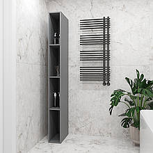 Стелаж з відкритими полицями для ванної кімнати / передпокою / дитячої 2000х200х450 мм Антрацит