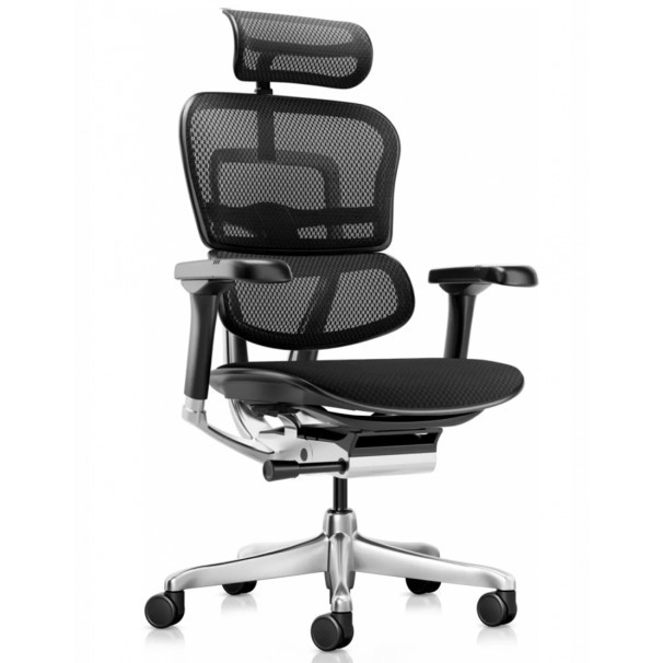 Крісло комп'ютерне Enrandnepr ERGOHUMAN ELITE 2 (T-168-B1) сидіння тканина Чорна