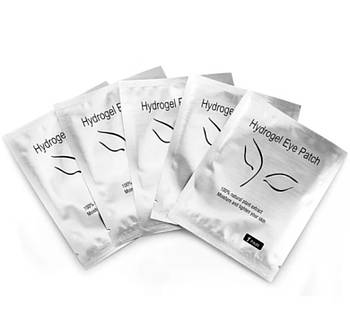 Патчі під очі для нарощування та ламінування вій безворсові гідрогелеві фіолетова упаковка, 1 пара