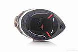 Шолом трансформер "IBK" ( 965A габарит 3 режими чорно-червоний XL окуляри), фото 5