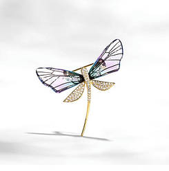 Брошка ніжна "Стрікоза" 5*3 см. для жінок, елегантна брошка для костюма, брошка, інтер'єр