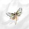 Брошка ніжна "Стрікоза" 5*3 см. для жінок, елегантна брошка для костюма, брошка, інтер'єр, фото 2