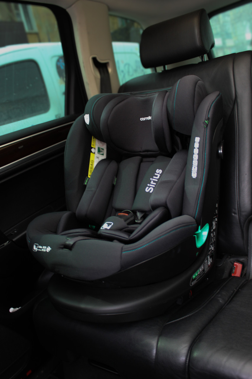 Автокрісло CARRELLO Sirius CRL-8808 Isofix від 0 до 12 років з поворотом, Absolute Black
