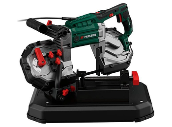 Стрічкова пила по металу Parkside PMB 1100 B2 — 1100 Вт, 0–45°, LED-підсвітка, 2в1