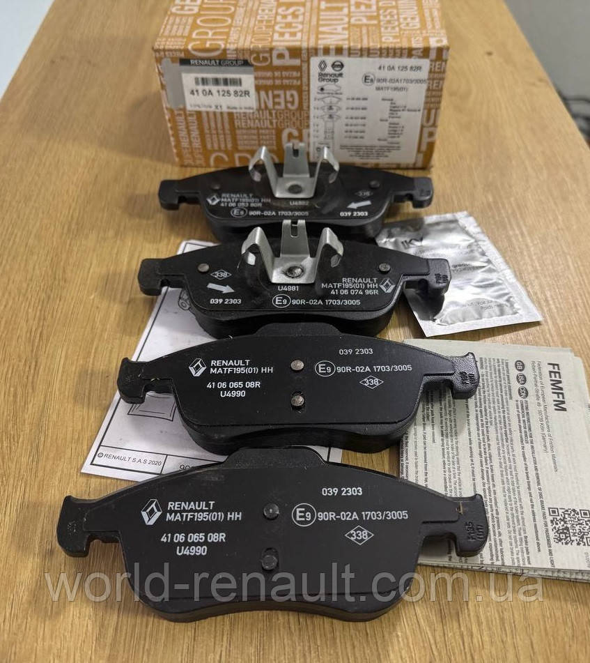 Renault (Original) 410A12582R - Комплект передніх гальмівних колодок Рено Меган 3, Рено Флюенс