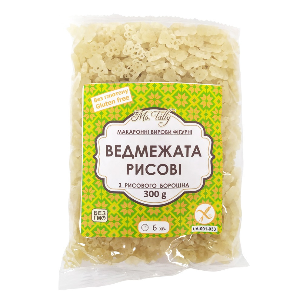 Макаронні вироби рисовi “Ведмежата” 300 г Ms.Tally