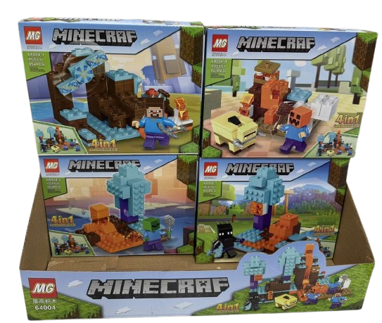 Дитячий блочний конструктор Майнкрафт Minecraft 64004 Комбіноване поле лави в асортименті Kt