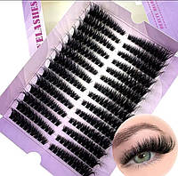 Пучковые ресницы, микс размеров 50D.