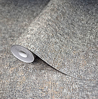 Шпалери вінілові 10 м × 1,0 м Marburg 1032878, сірі, під штукатурку для спальні, вітальні, коридору, кухні