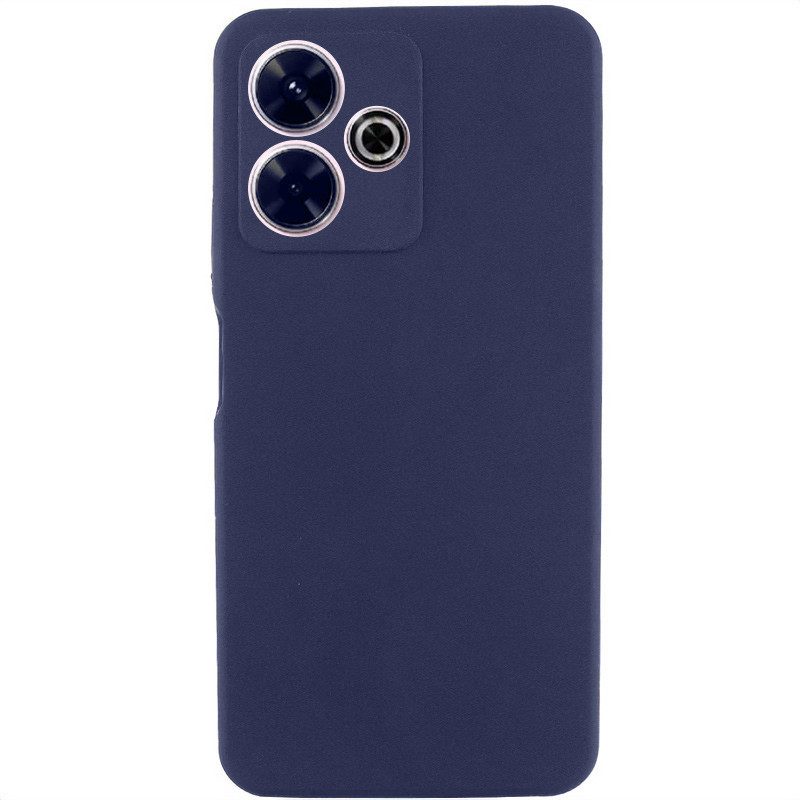 Чохол Silicone Cover Lakshmi Full Camera (AAA) no Logo для Xiaomi Redmi Note 14 5G | Темно-синій / Midnight blue