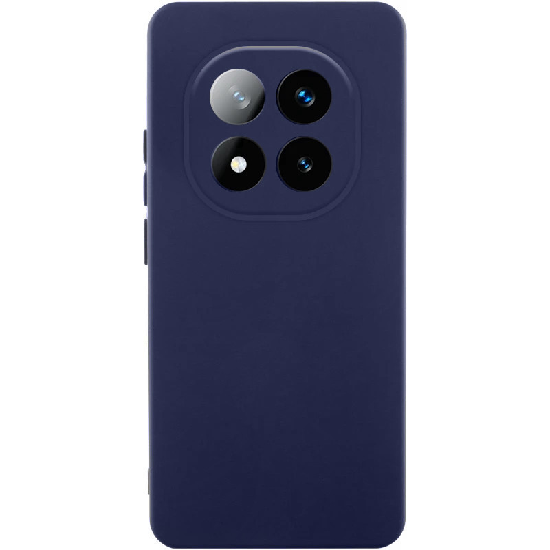 Чохол Silicone Cover Lakshmi Full Camera (AAA) для Xiaomi Poco X7 | Мікрофібра Темно-синій / Midnight blue, фото 1