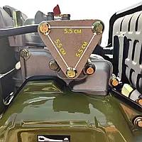 Дизельний двигун DE6-1 4.00-10 для мотоблока, 6 к.с. зі шківом та шліцьовим валом