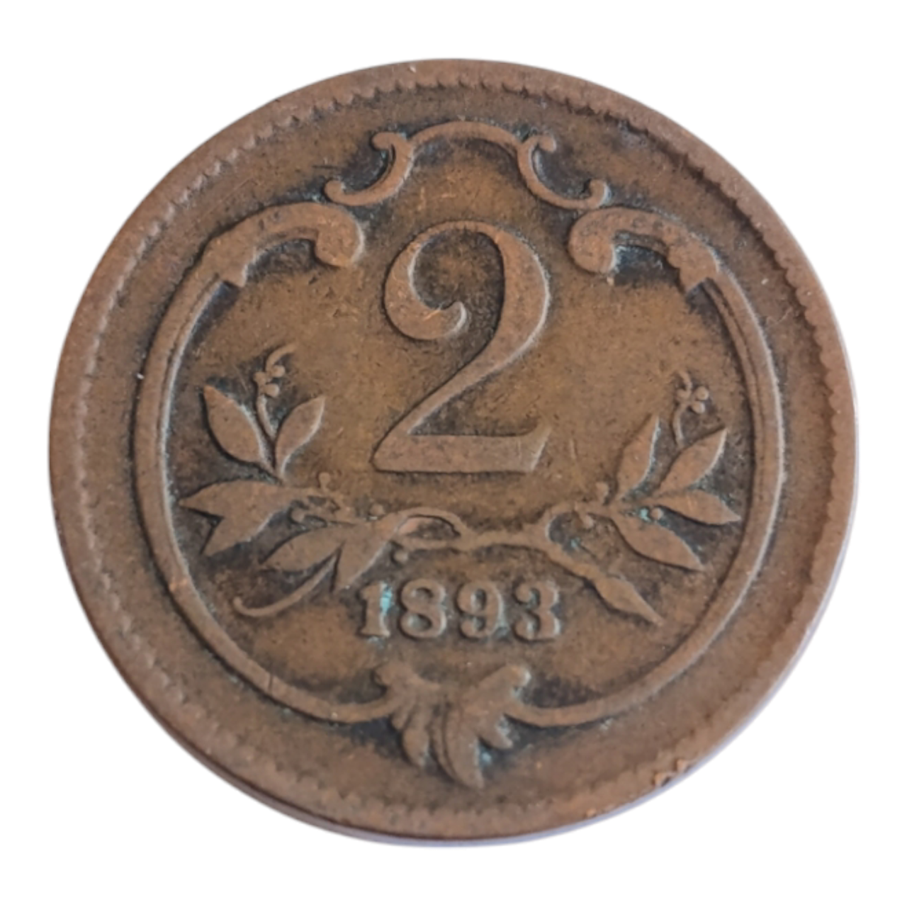 Австрія 2 гелера, 1893