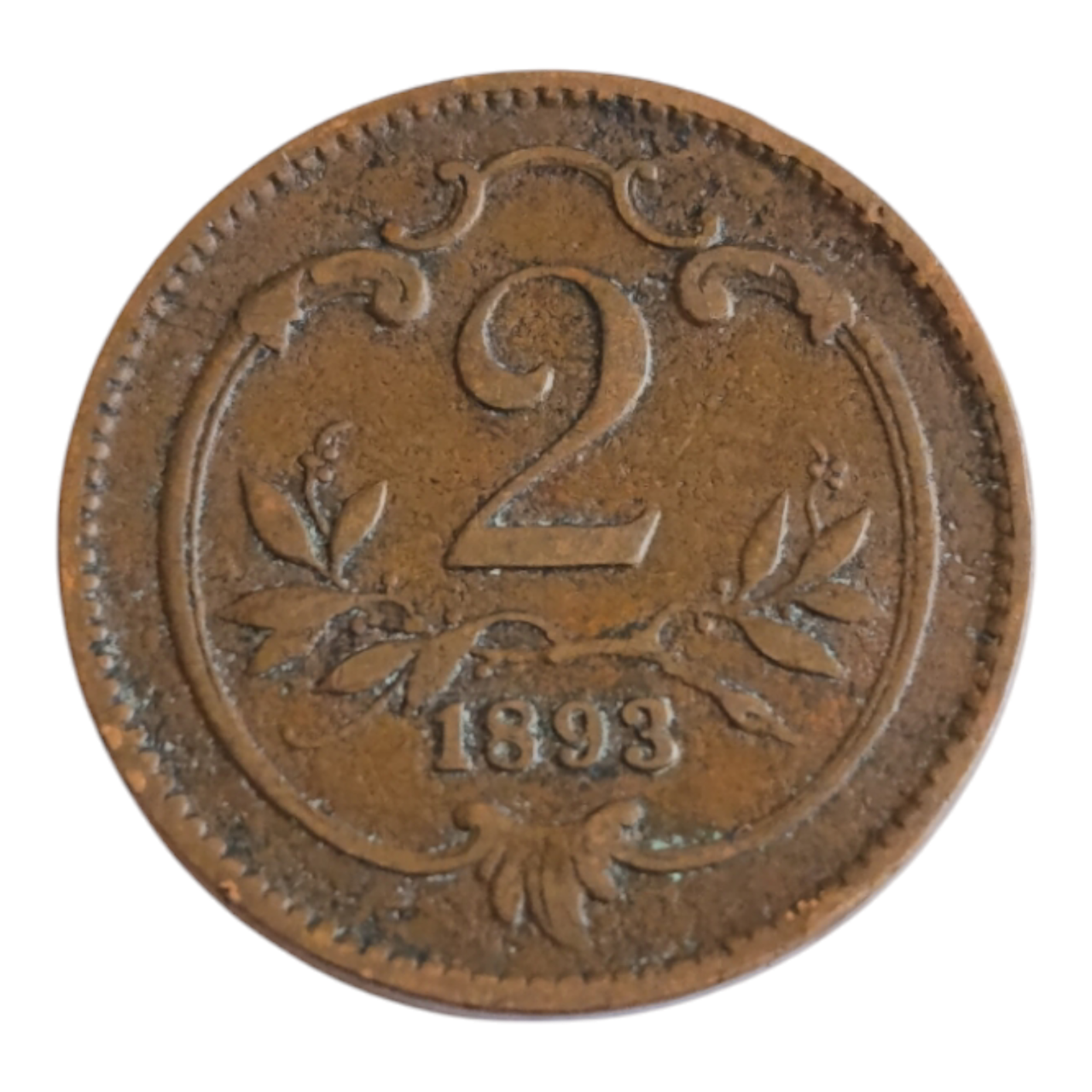 Австрія 2 гелера, 1893